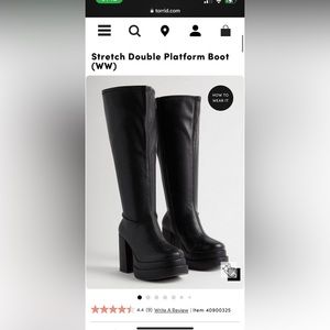 Torrid platform extra wide width knee high boots